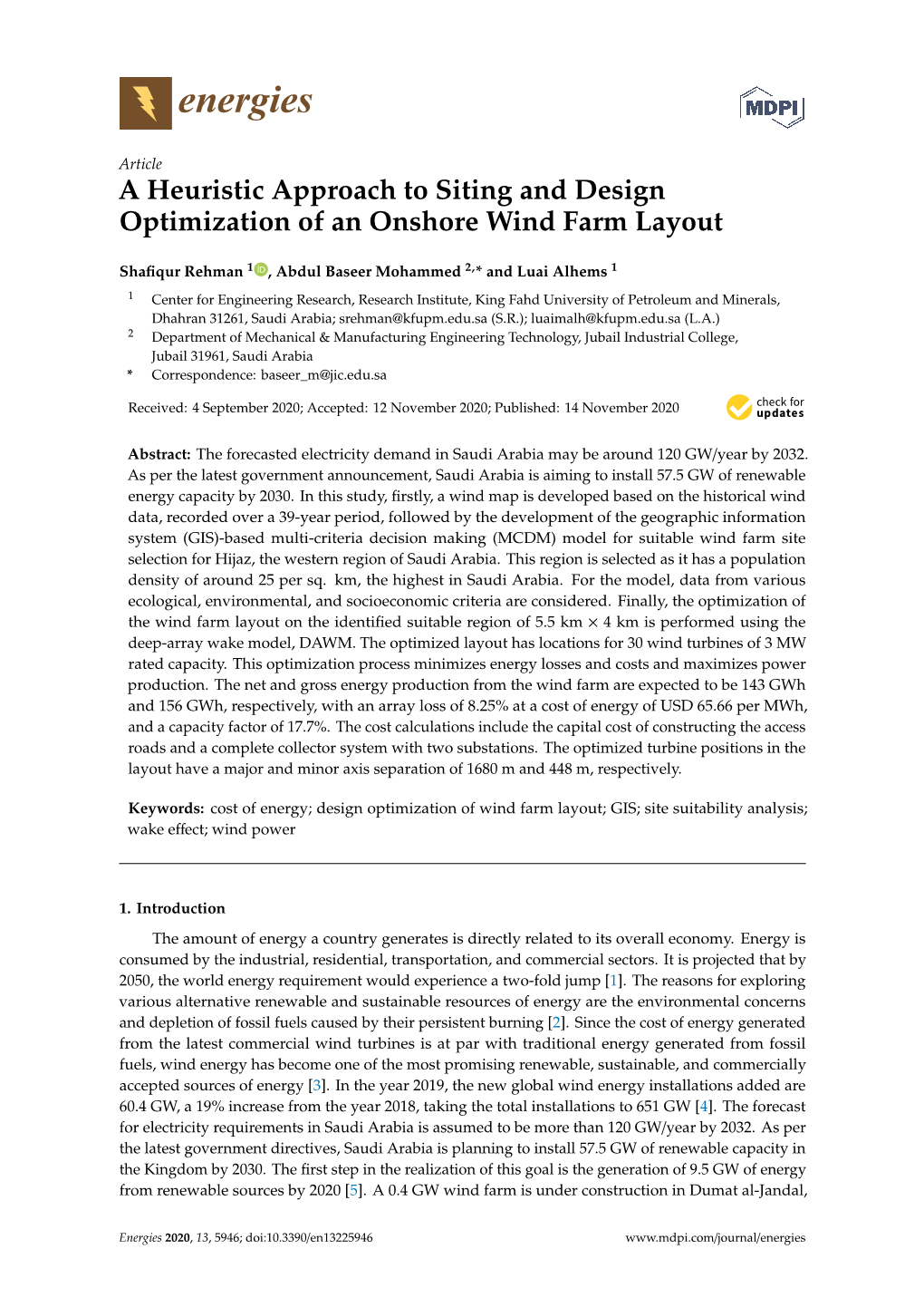 A Heuristic Approach to Siting and Design Optimization of an Onshore Wind Farm Layout