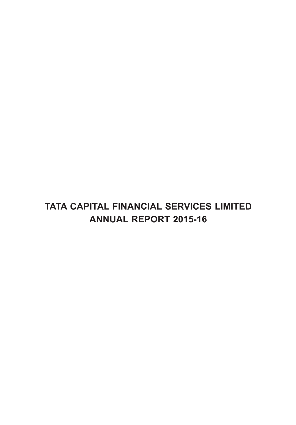 Tata Capital Financial Services Limited Annual