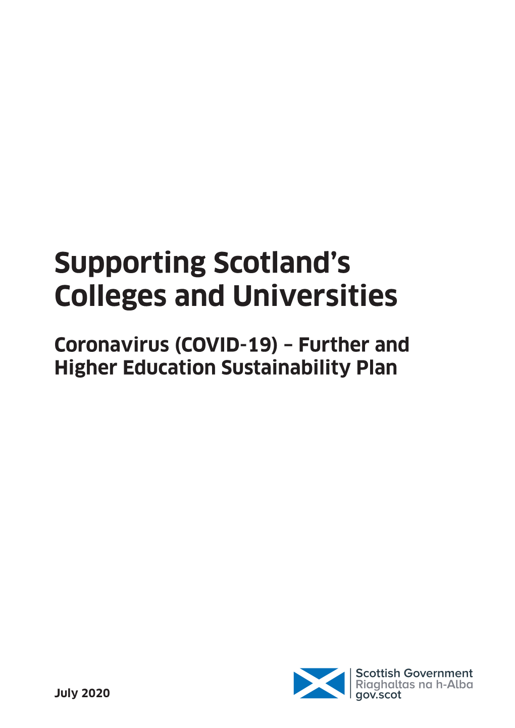 Supporting Scotland's Colleges and Universities