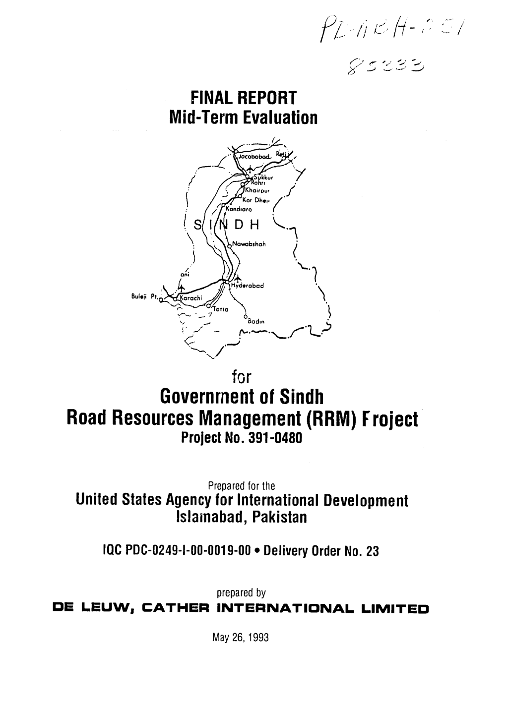 Government of Sindh Road Resources Management (RRM) Froject Project No