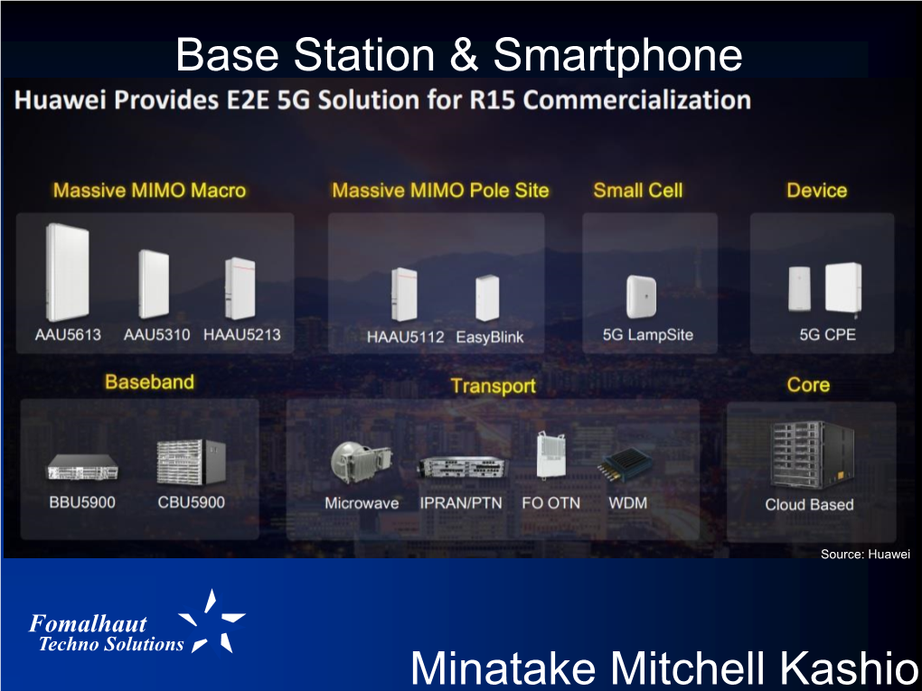 Fomalhaut Techno Solutions★ Minatake Mitchell Kashio Fomalhaut 4G/5G WIRELESS NETWORK SYSTEM Techno Solutions★ ②