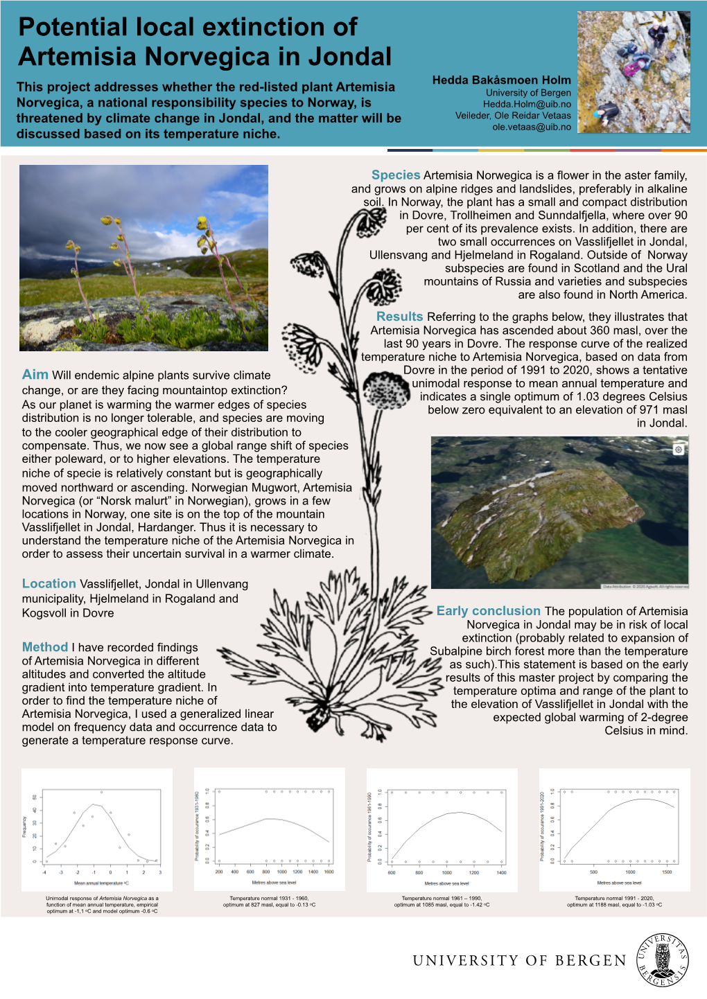 This Project Addresses Whether the Red-Listed Plant Artemisia Norvegica