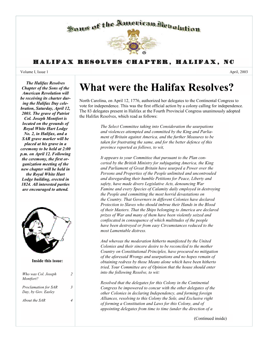 The Halifax Resolves