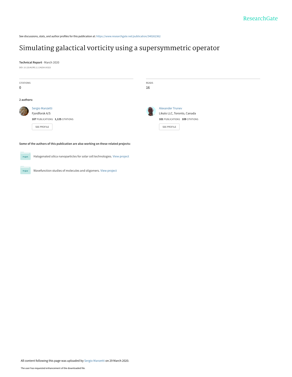 Simulating Galactical Vorticity Using a Supersymmetric Operator