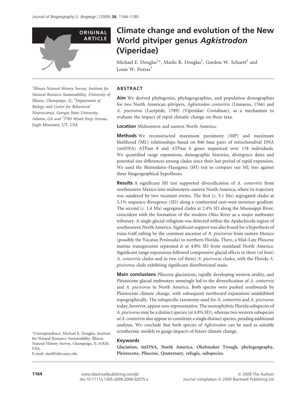 Climate Change and Evolution of the New World Pitviper Genus