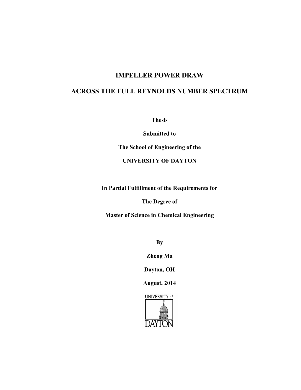 Impeller Power Draw Across the Full Reynolds Number