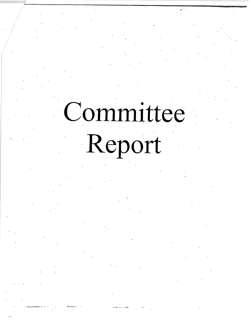 Committee Report CONSENT CALENDAR