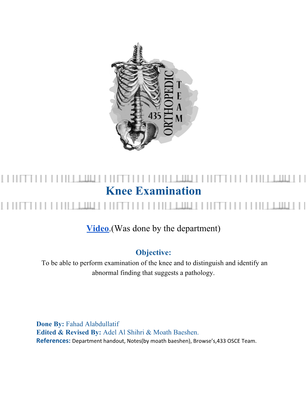 Knee Examination