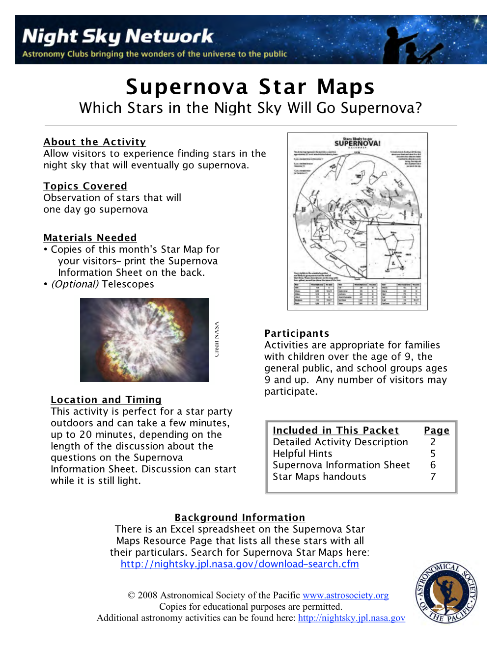 Supernova Star Maps