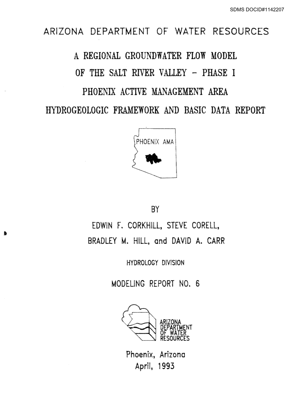 A Regional Groundwater Flow Model of the Salt River Valley - Phase I