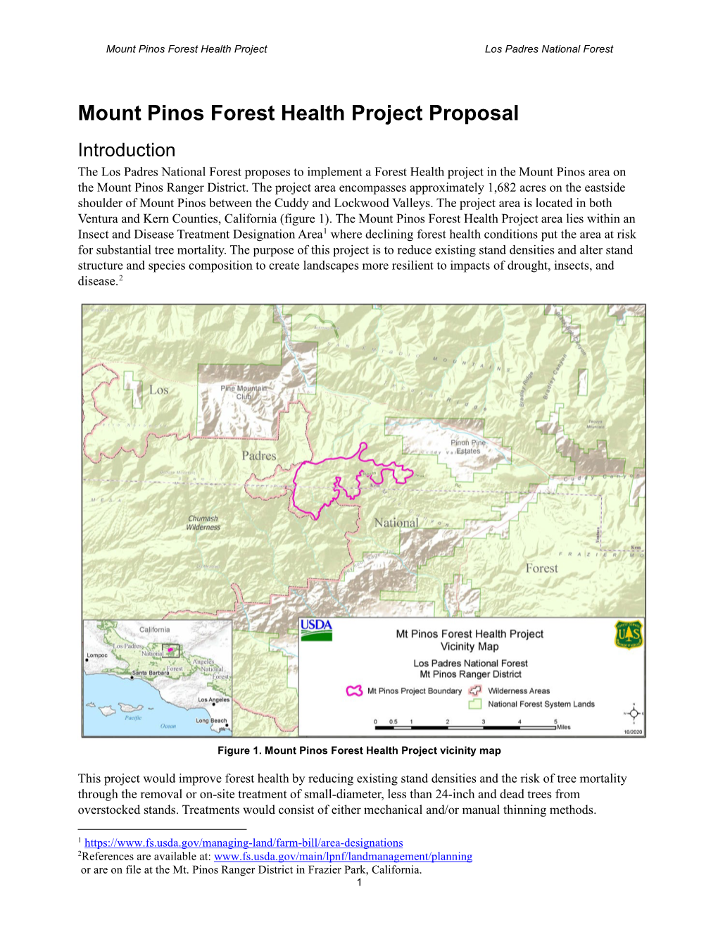 Mount Pinos Forest Health Project Proposal
