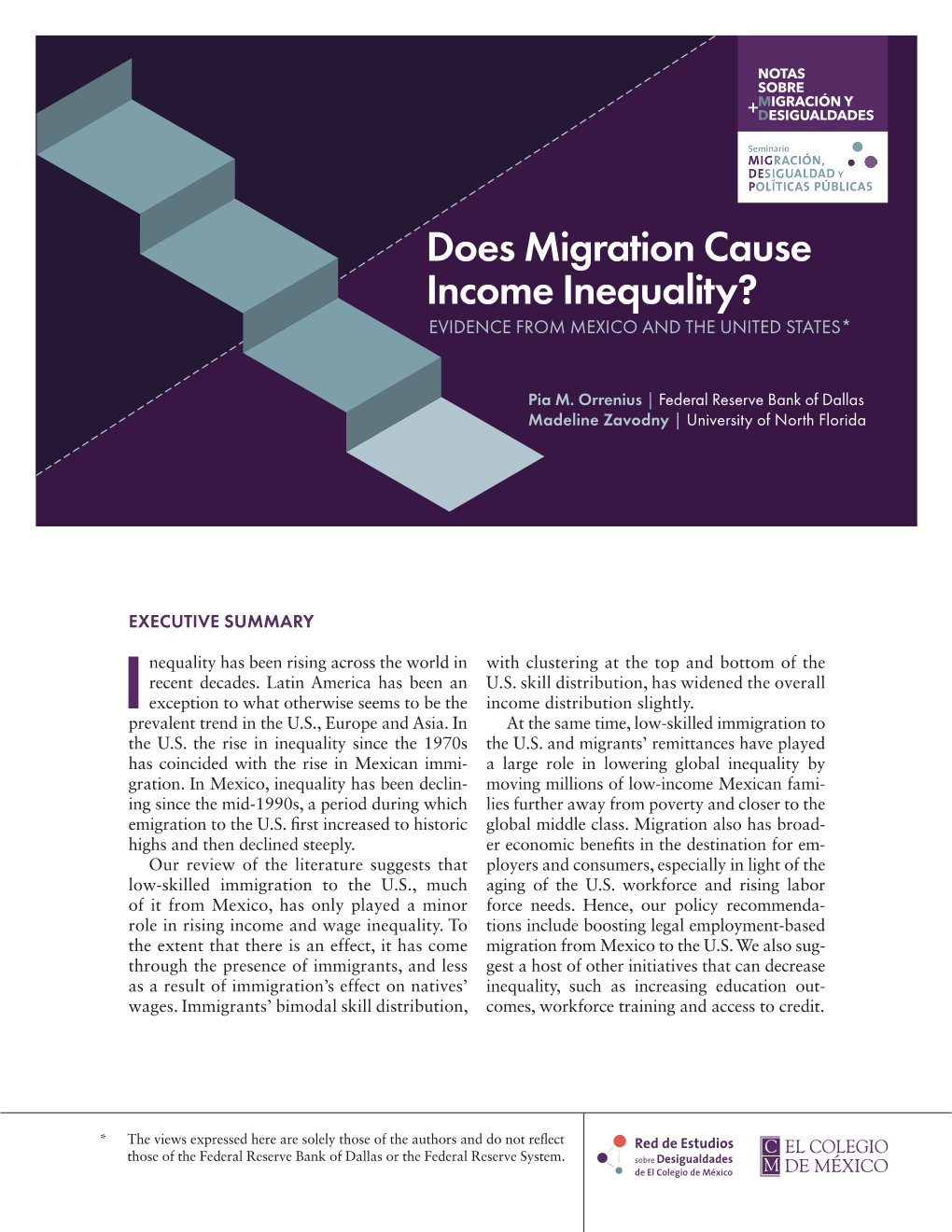 Does Migration Cause Income Inequality? Evidende Front Mexico