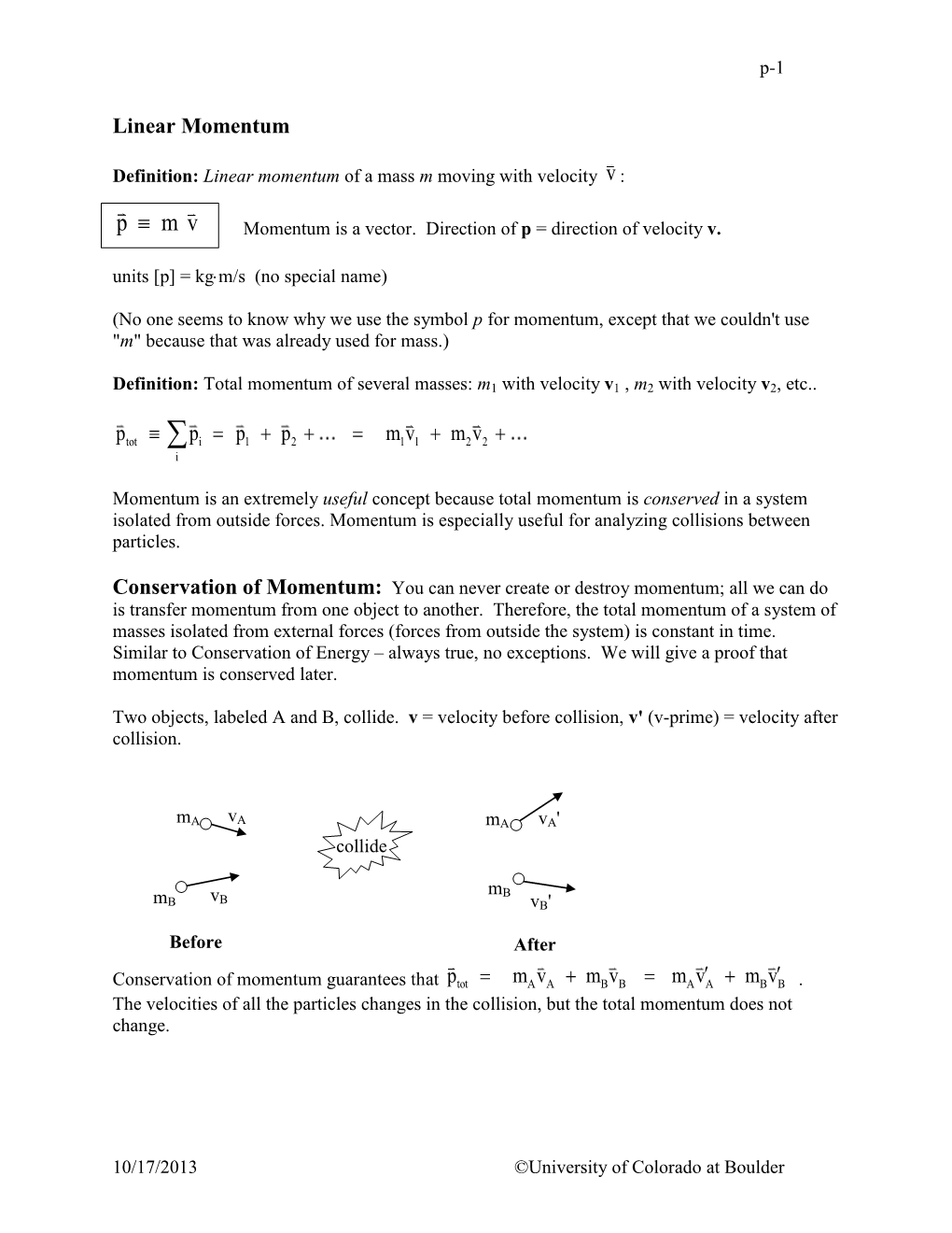 Linear Momentum