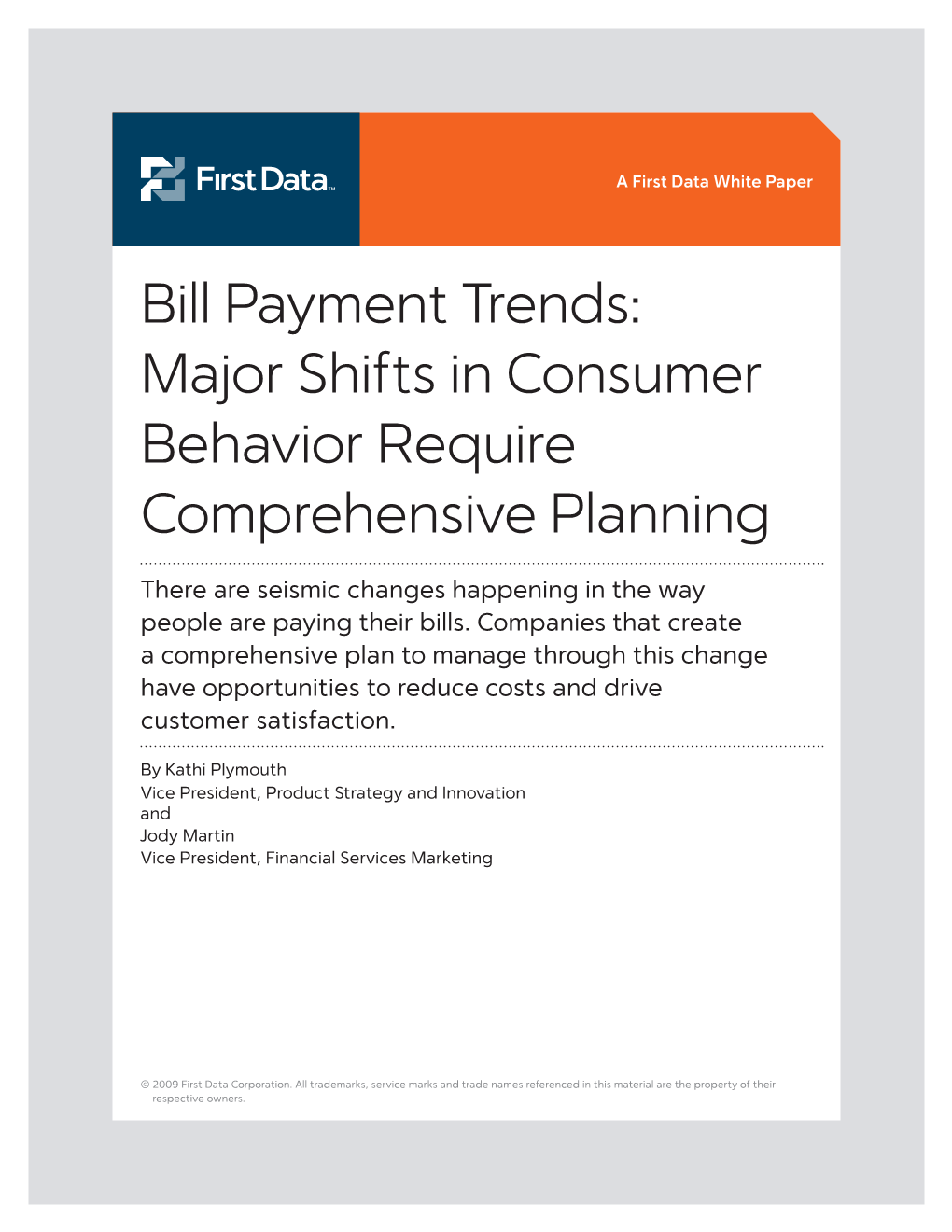 Bill Payment Trends: Major Shifts in Consumer Behavior Require Comprehensive Planning