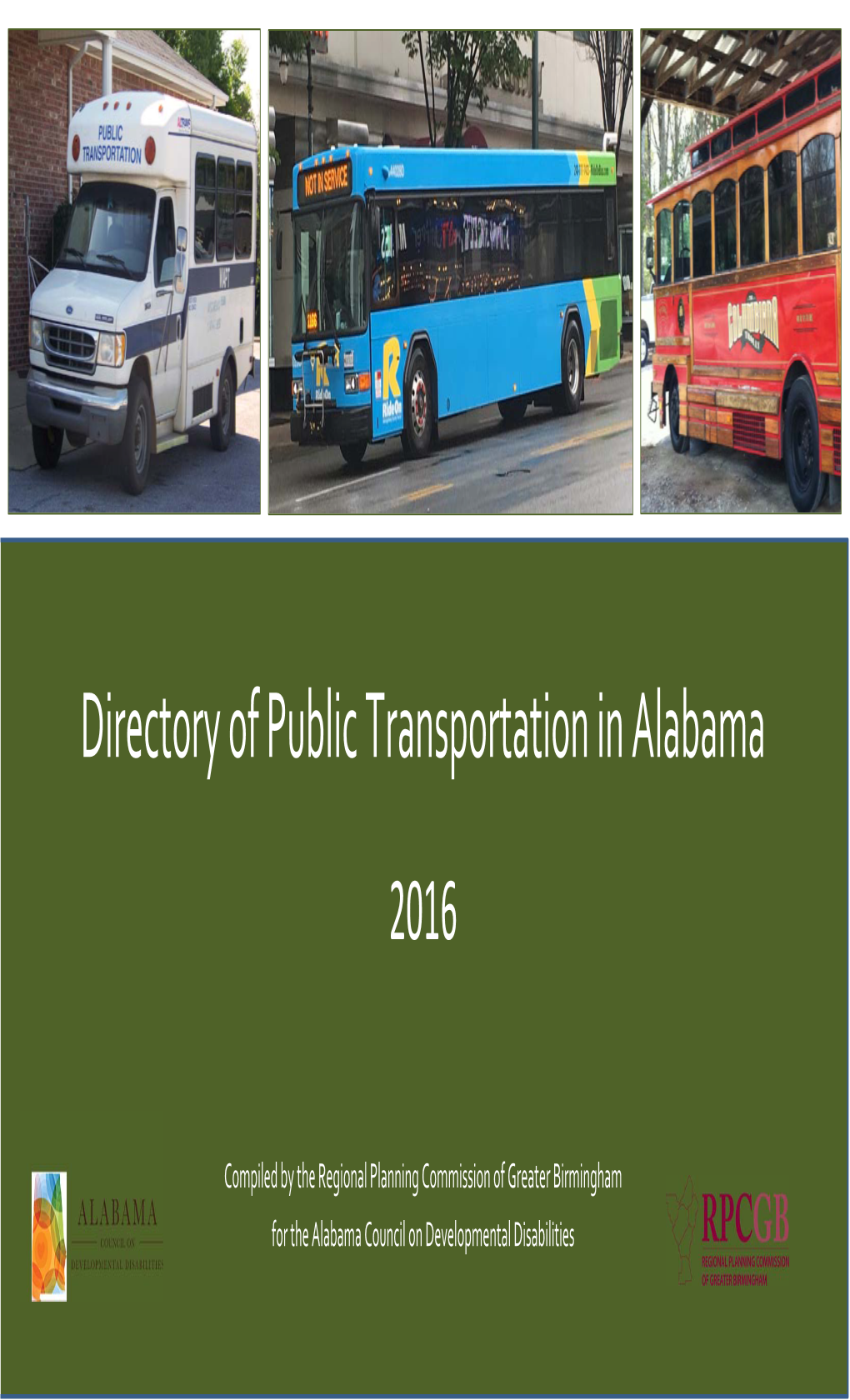 Directory of Public Transportation in Alabama 2016