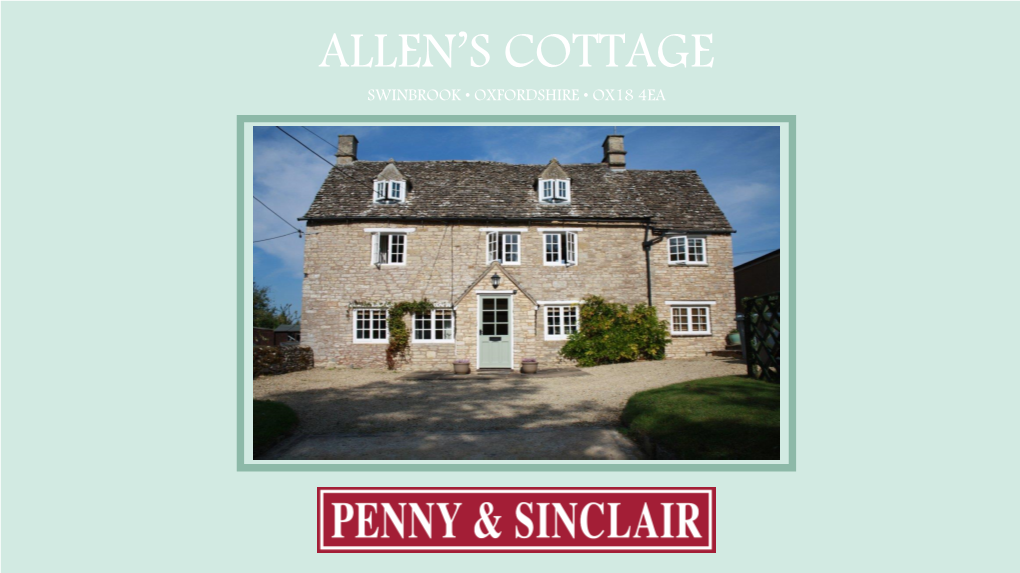 Allen's Cottage Is a Delightful Property with an Attractive Garden to the Rear