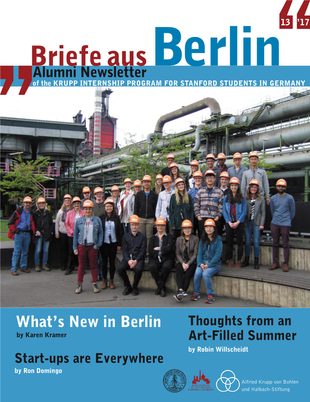 Briefe Ausberlin Alumni Newsletter of the KRUPP INTERNSHIP PROGRAM for STANFORD STUDENTS in GERMANY