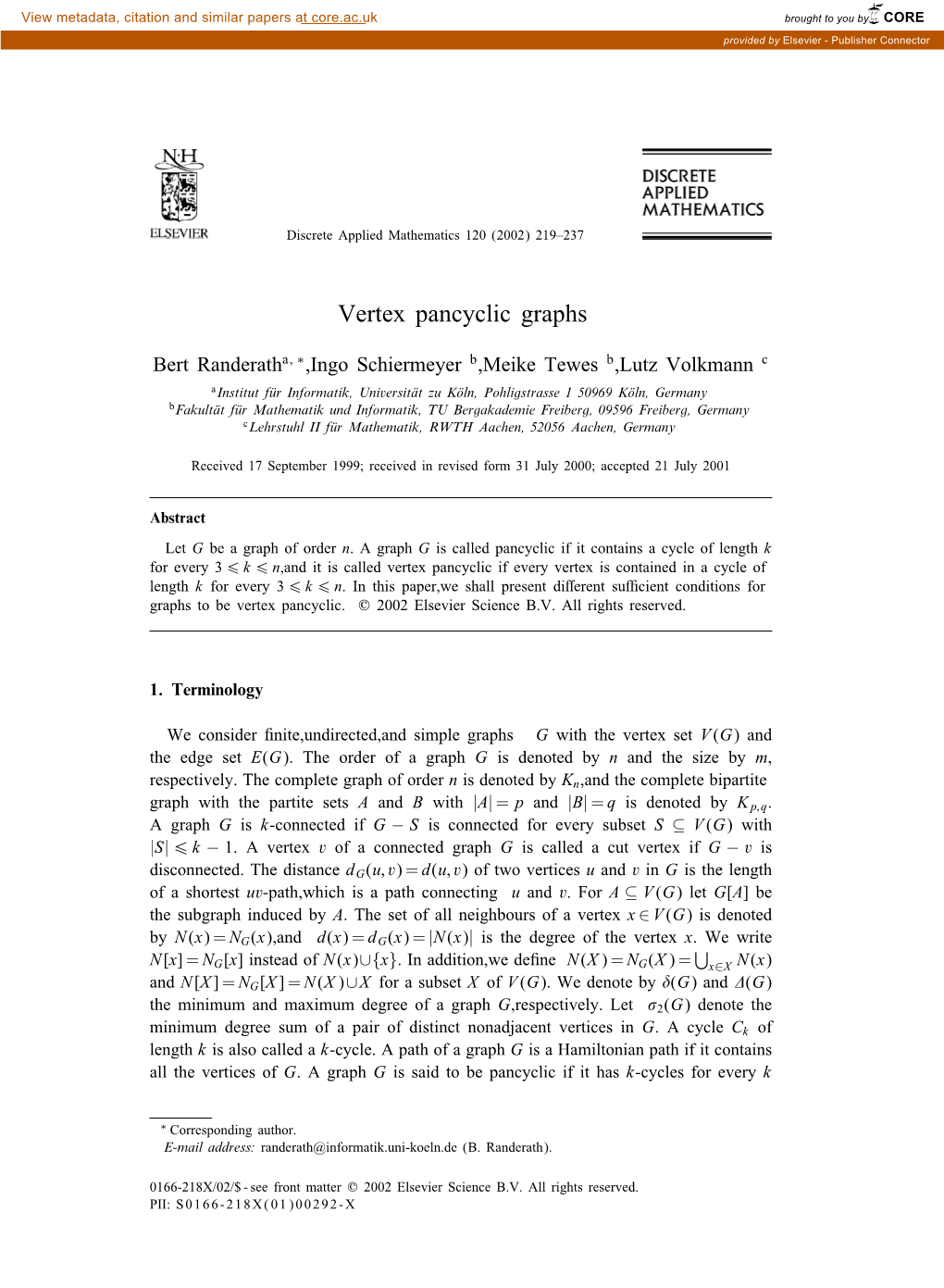 Vertex Pancyclic Graphs