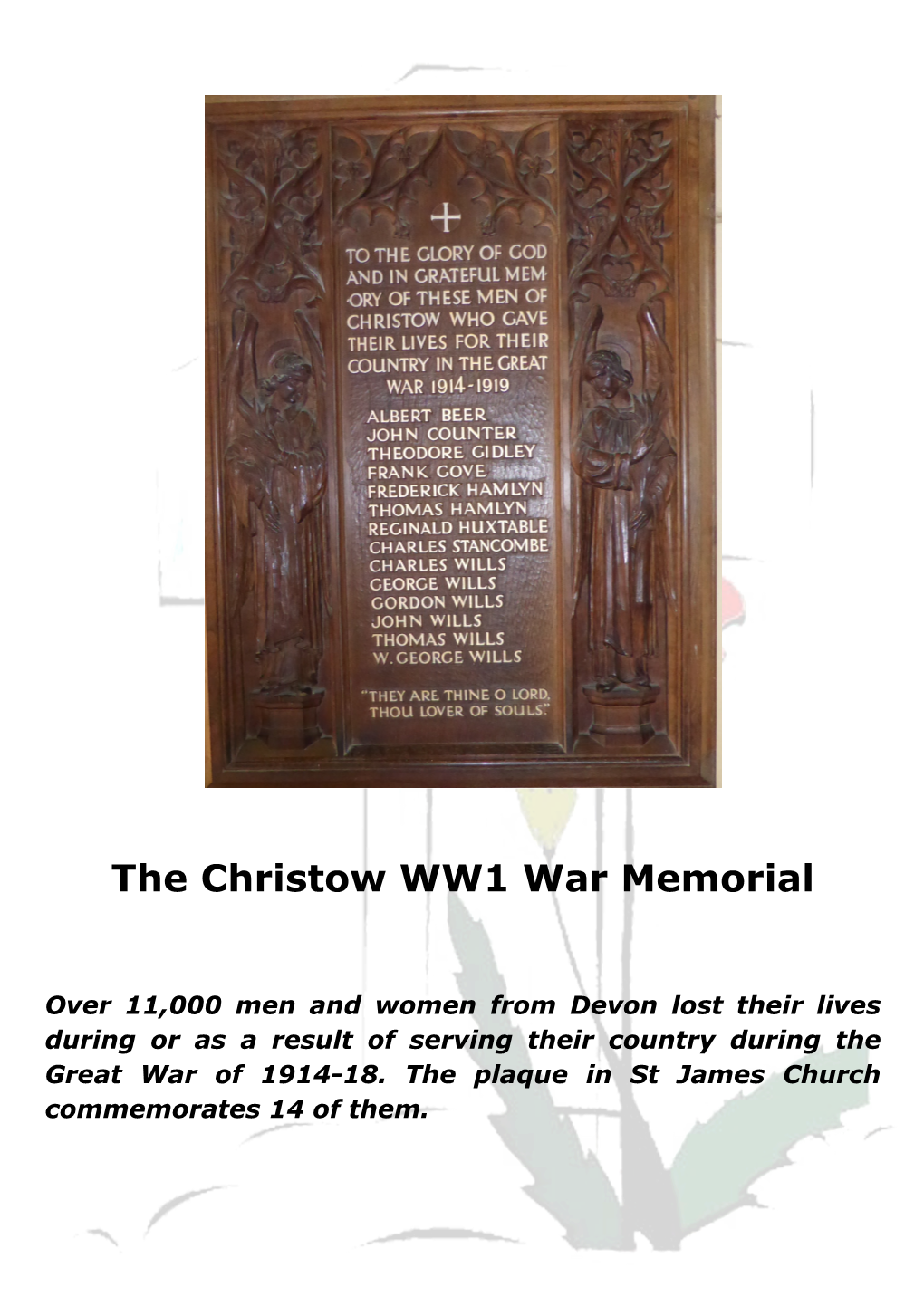 The Christow WW1 War Memorial.1 by Maggie Bonnell and Shane Edgar