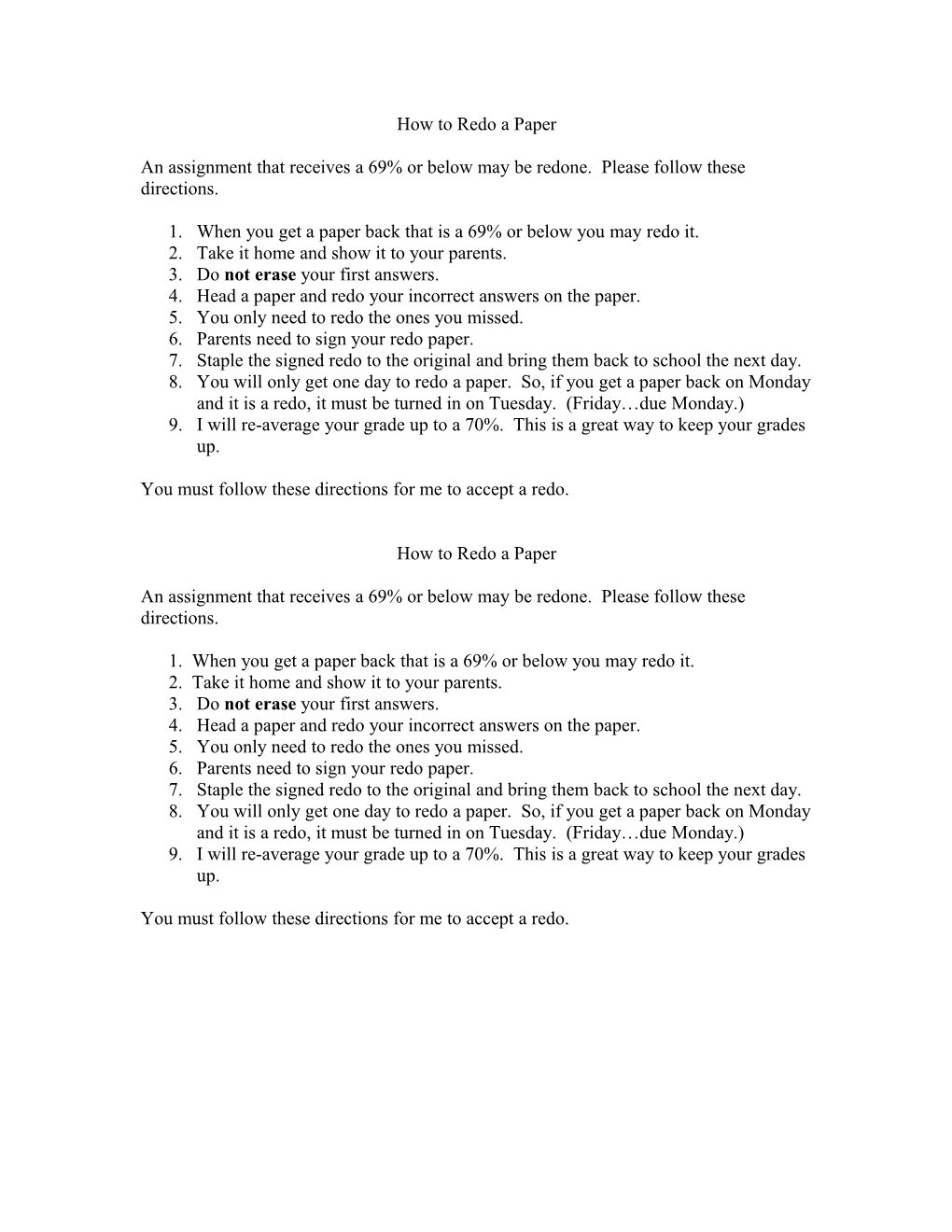 How to Redo a Paper