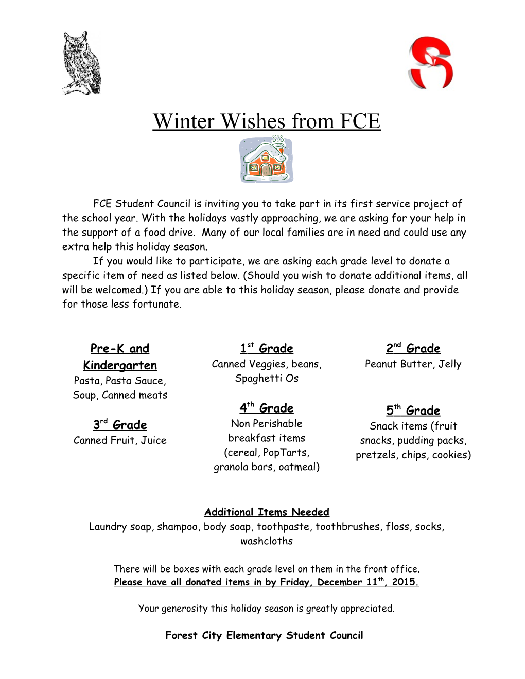 Winter Wishes from FCE