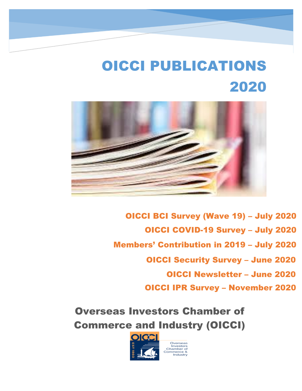 Oicci Publications 2020