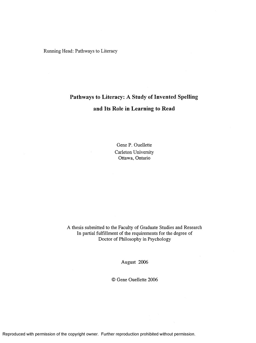 Pathways to Literacy: a Study of Invented Spelling and Its Role in Learning to Read