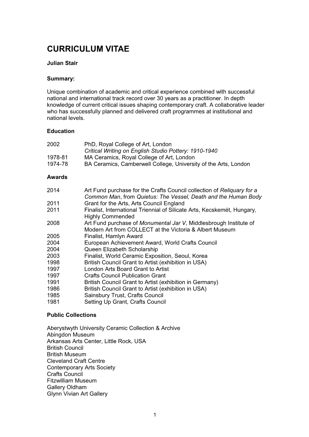 Curriculum Vitae s111