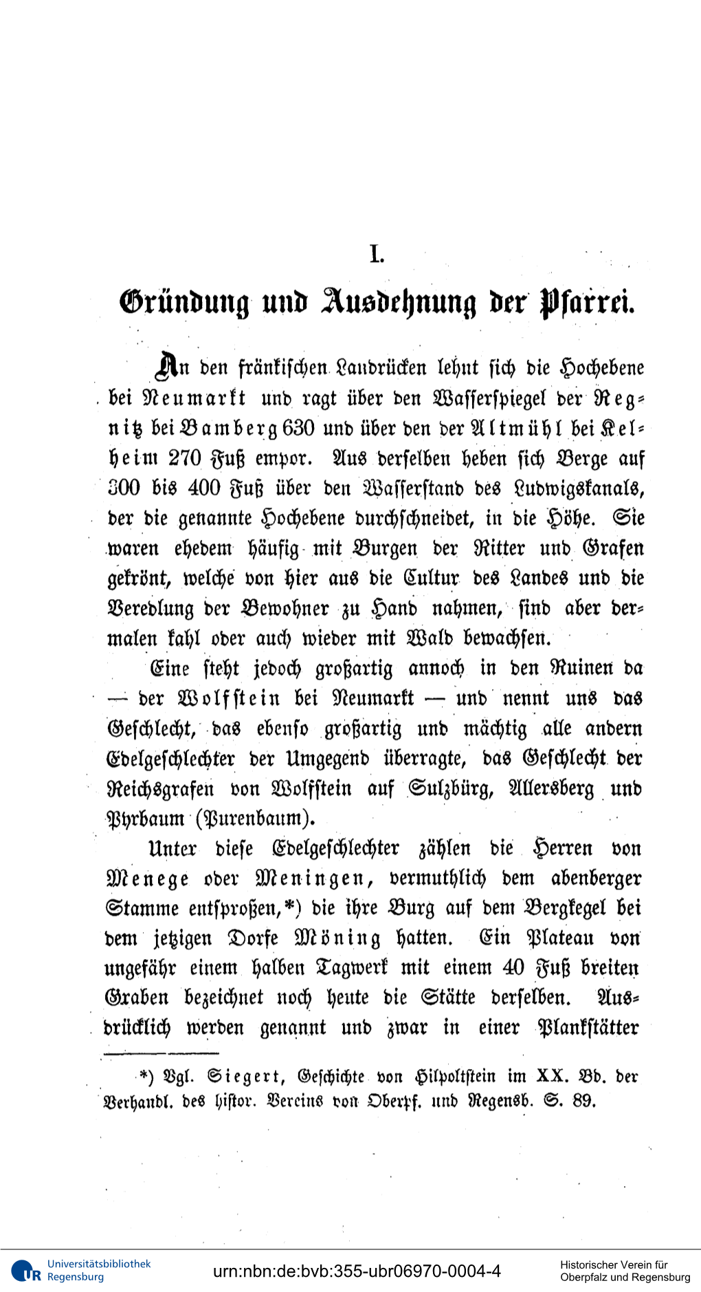 Gründung Und Ausdehnung Der Pfarrei