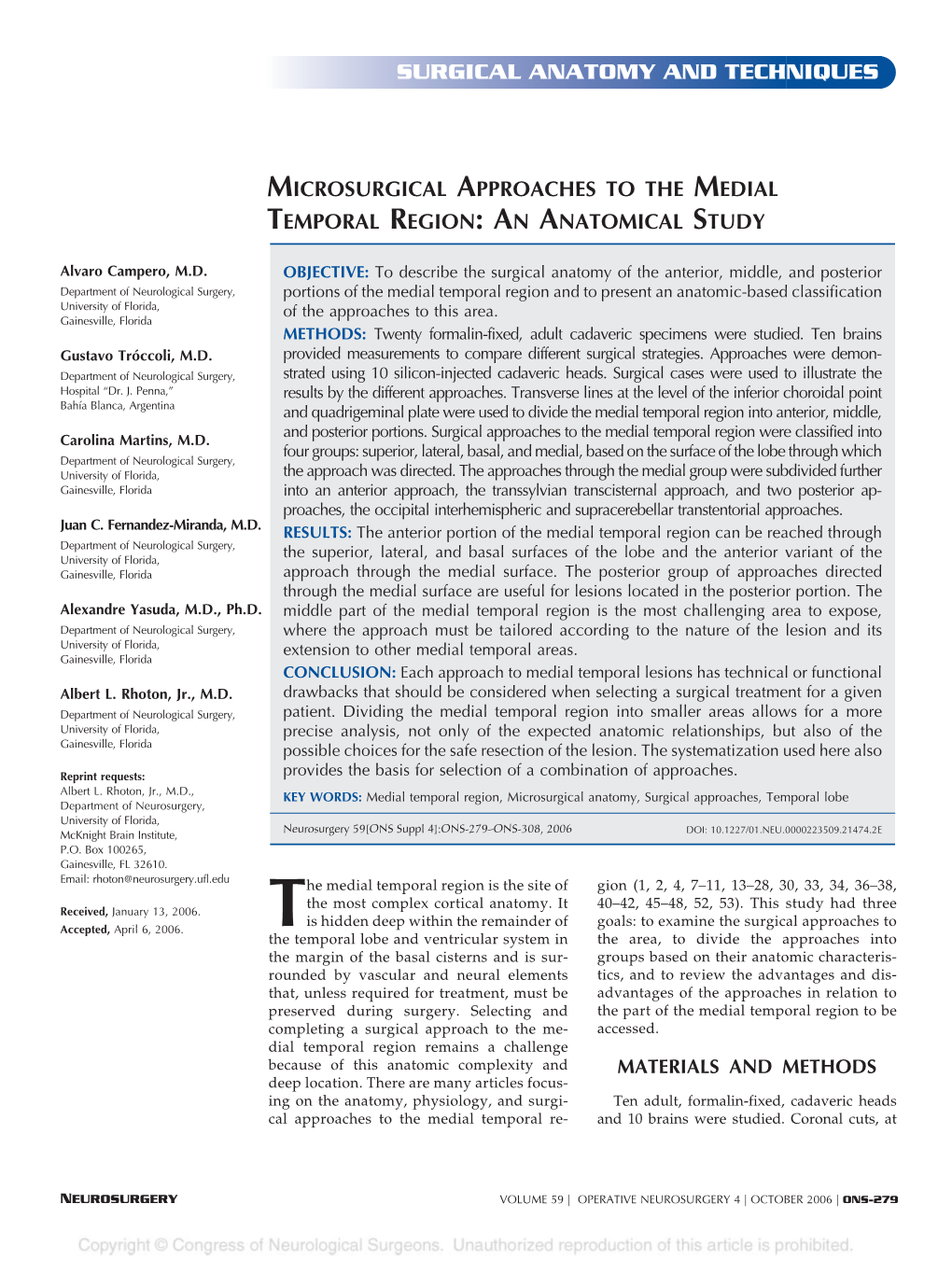 Surgical Anatomy and Techniques