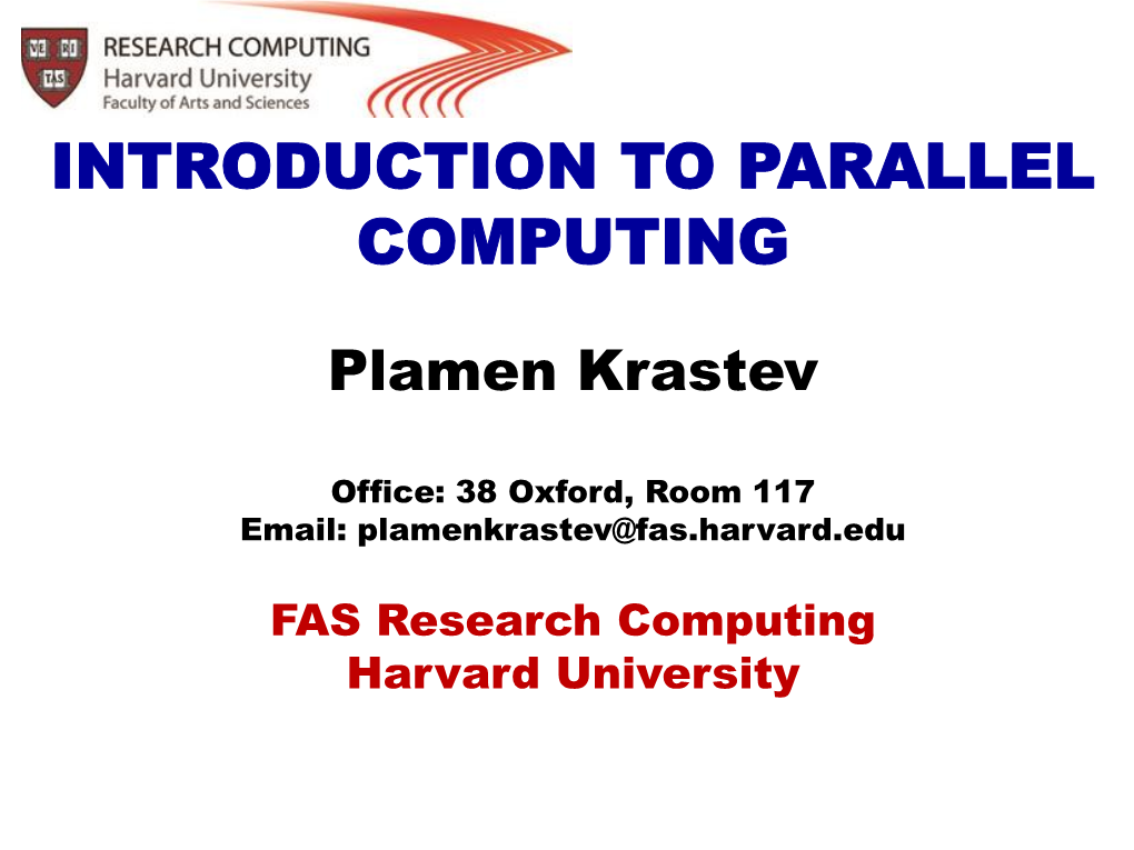 Introduction to Parallel Computing