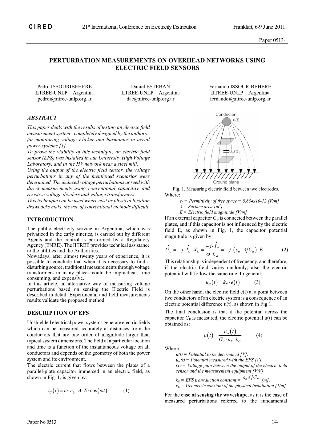 C I R E D Perturbation Measurements on Overhead