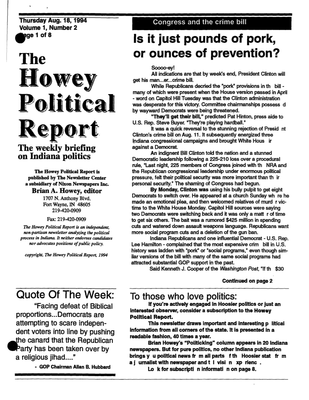 Political Report