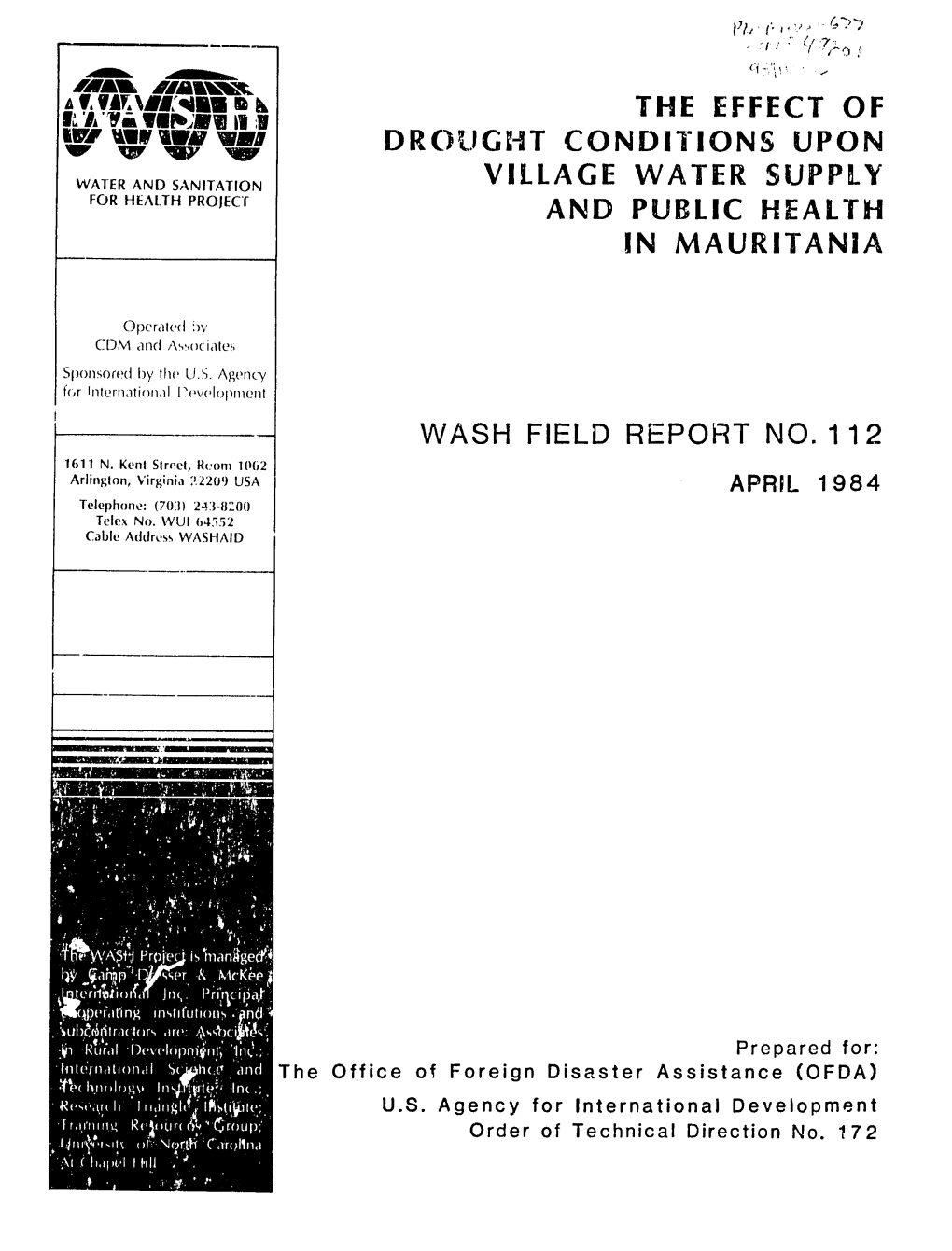 THE EFFECT of W If DROUGHT CONDITIONS UPON and PUBLIC