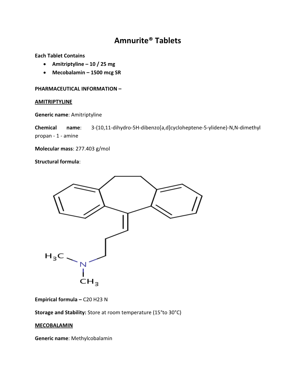 Amnurite® Tablets