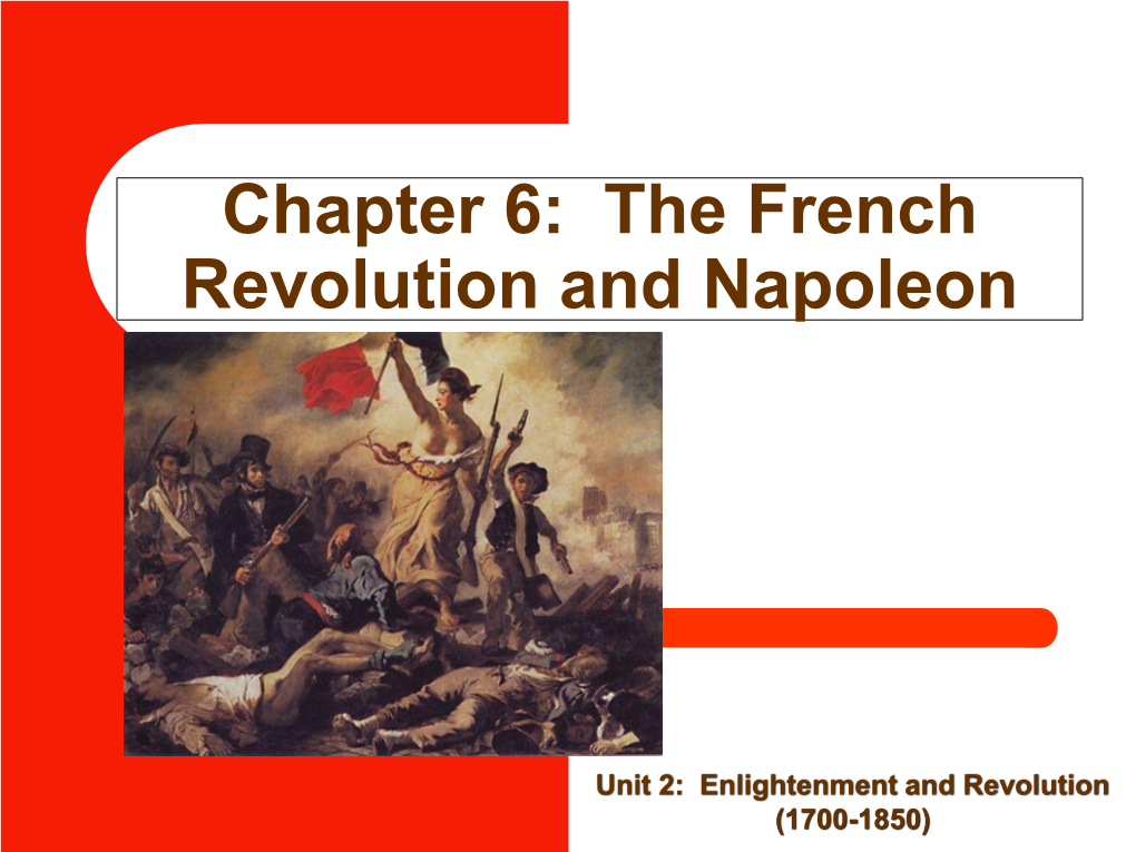 Chapter 6: the French Revolution and Napoleon