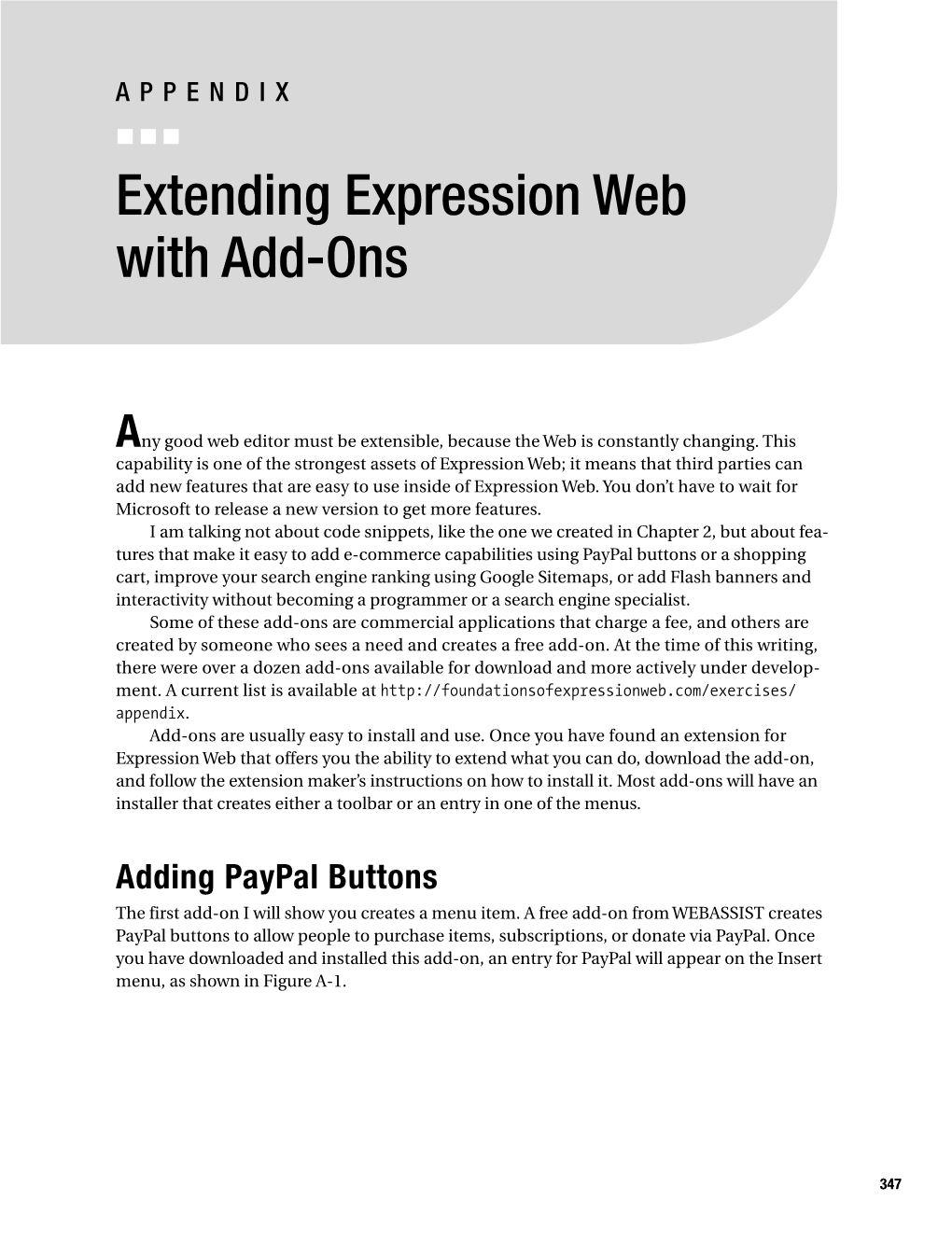 Extending Expression Web with Add-Ons