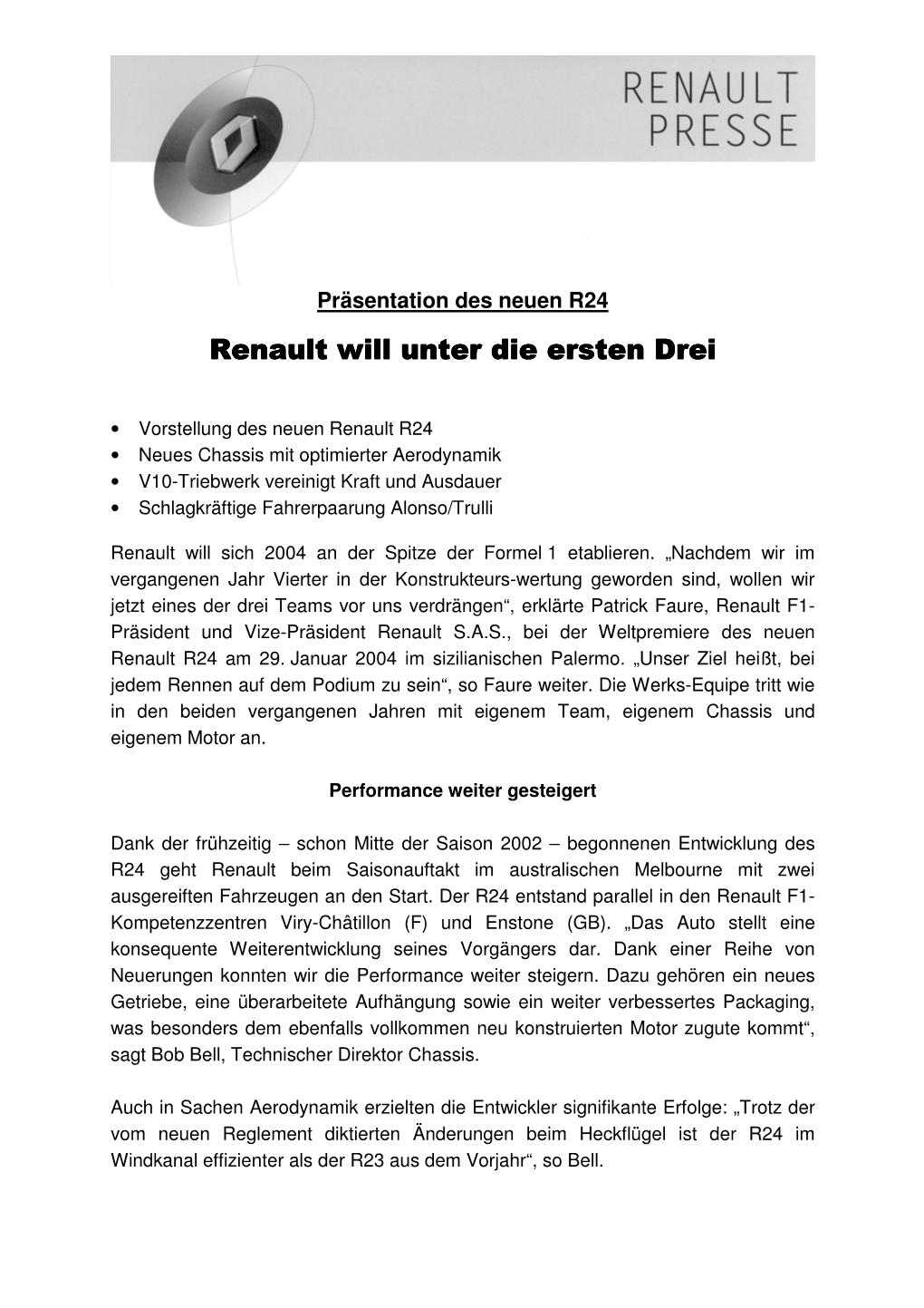 Renault Will Unter Die Ersten Drei Renault Will Unter Die Ersten Drei