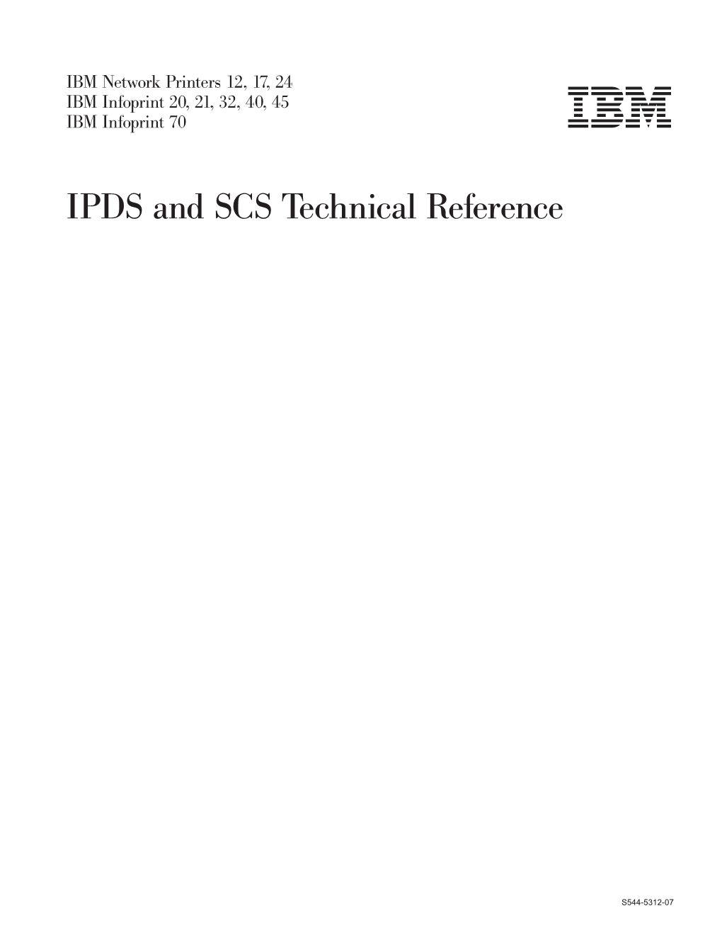 IPDS and SCS Technical Reference