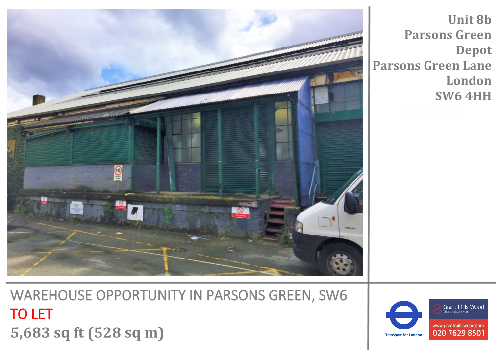 Warehouse Opportunity in Parsons Green, Sw6 to Let