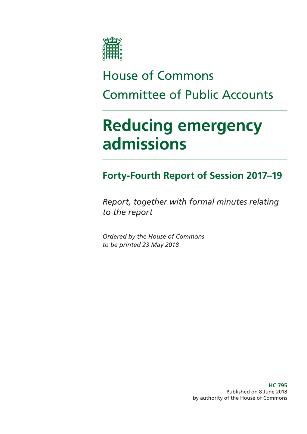 Reducing Emergency Admissions