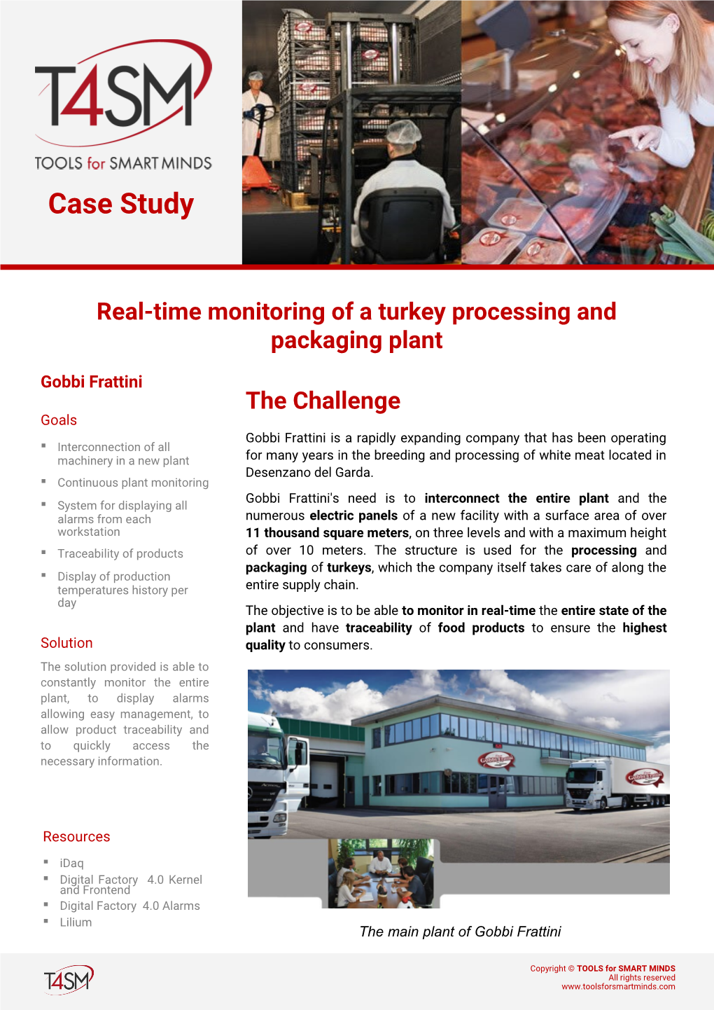 Real-Time Monitoring of a Turkey Processing and Packaging Plant