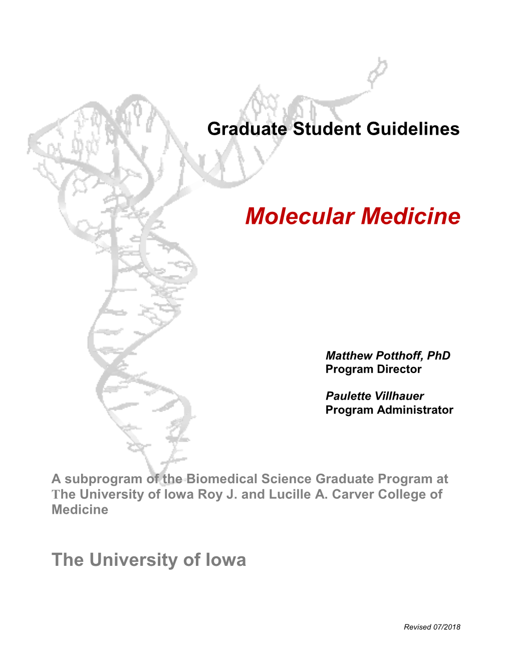 Graduate Student Guidelines