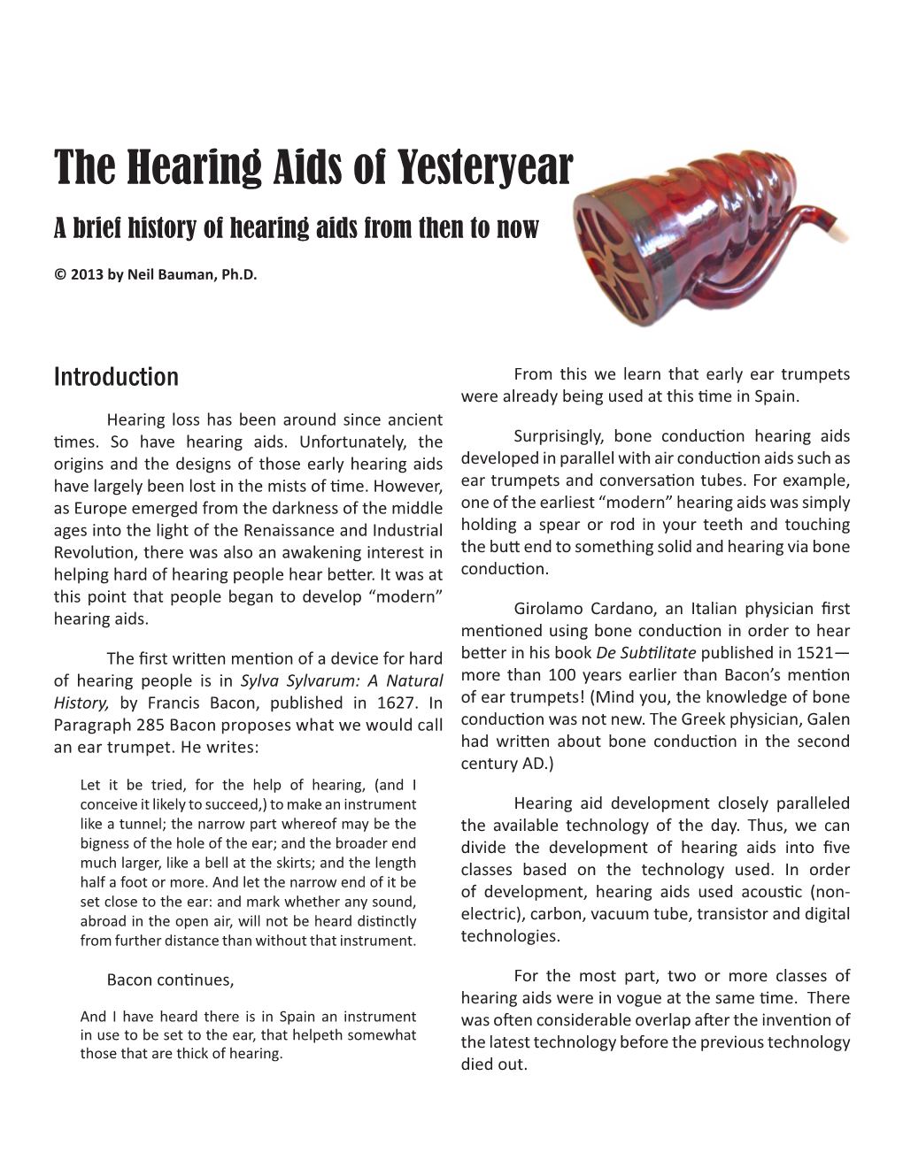 The Hearing Aids of Yesteryear a Brief History of Hearing Aids from Then to Now