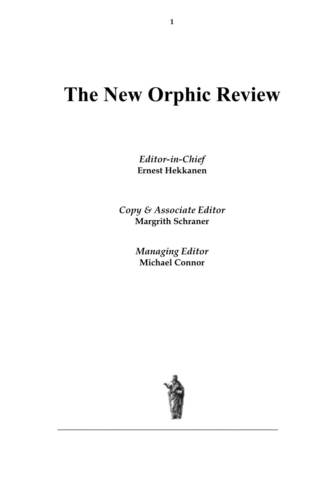 The New Orphic Review