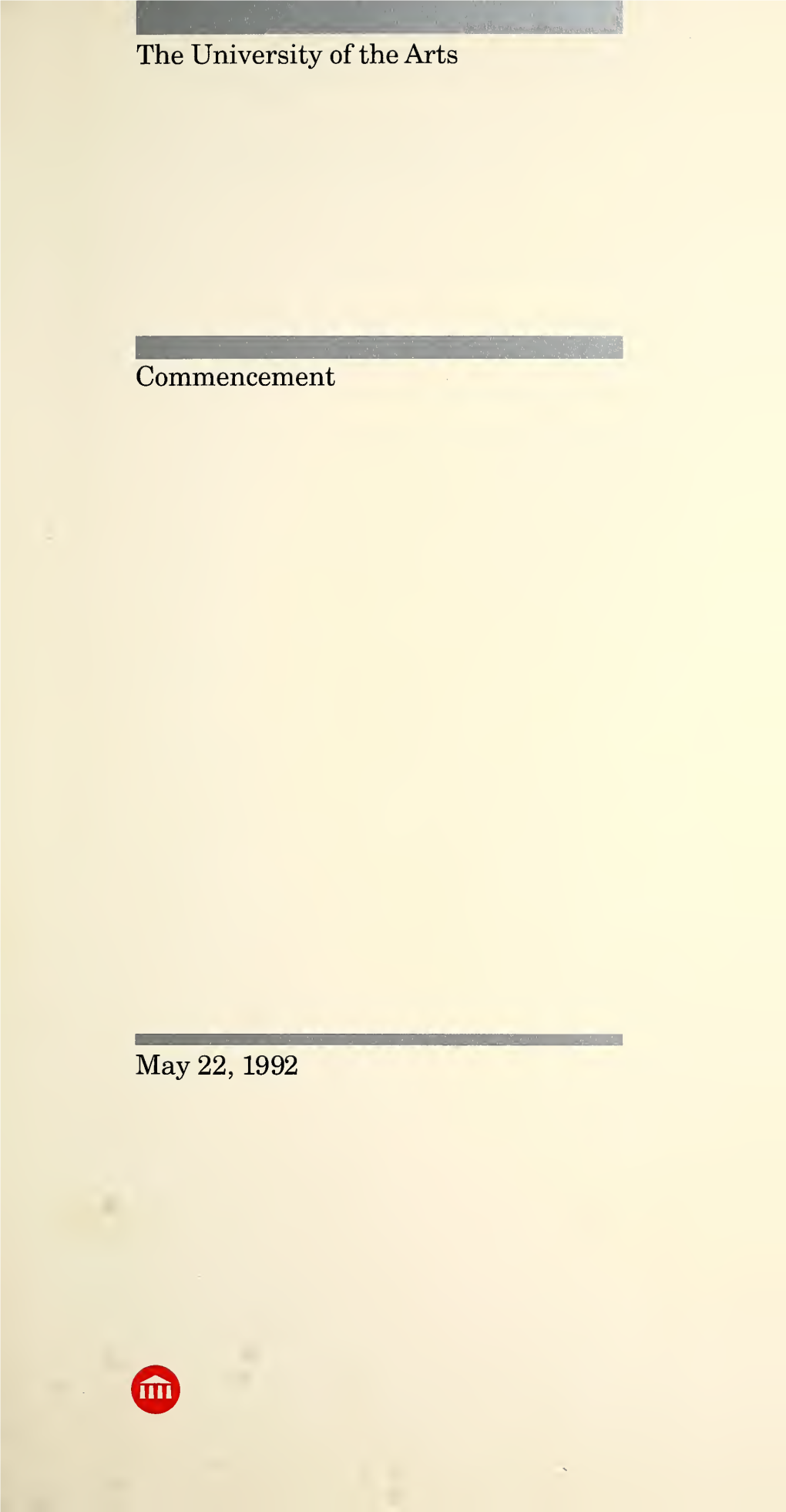 Commencement Program, 1992