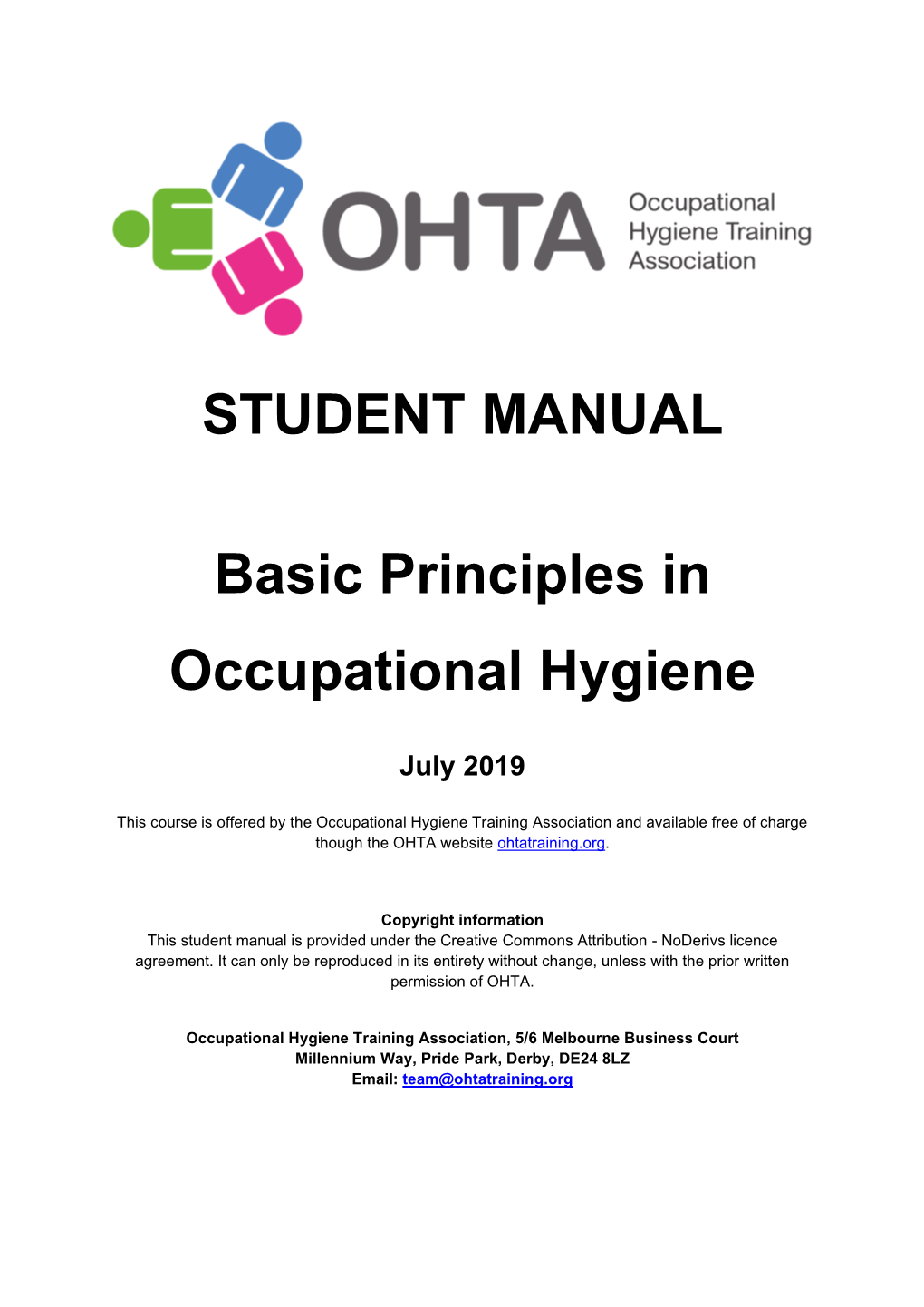 STUDENT MANUAL Basic Principles in Occupational Hygiene