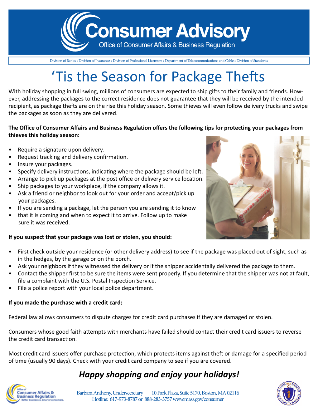 'Tis the Season for Package Thefts