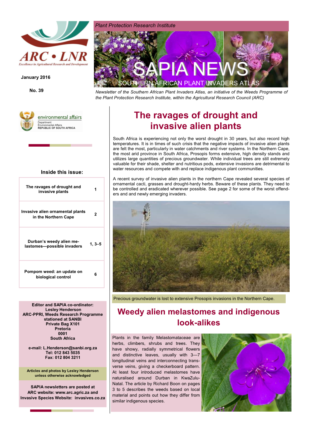 SAPIA NEWS No. 39 4 2
