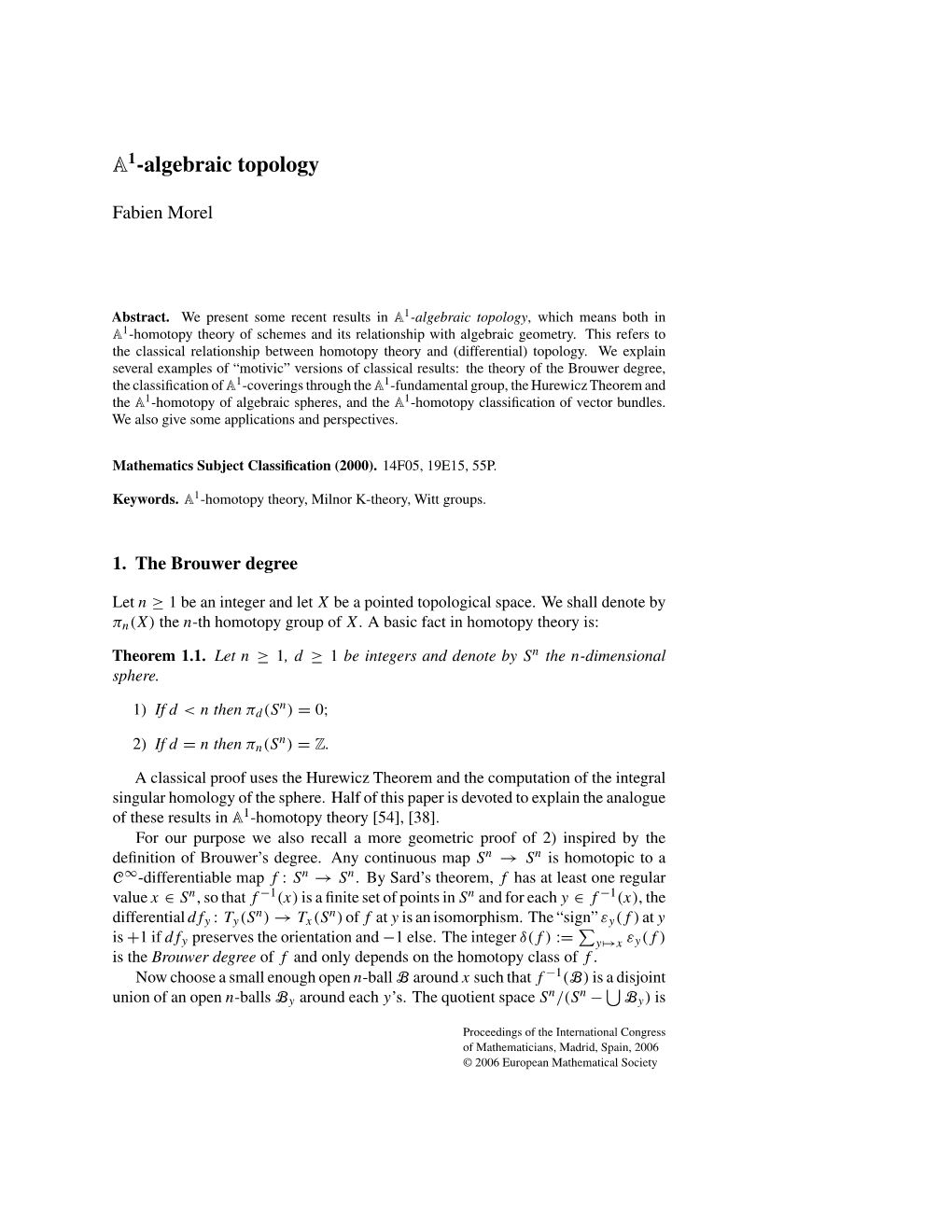 A1-Algebraic Topology